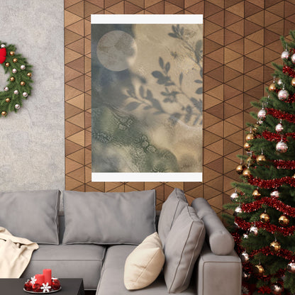 Winter Shadow Play Texture Wall Art Print | Cozy Decor