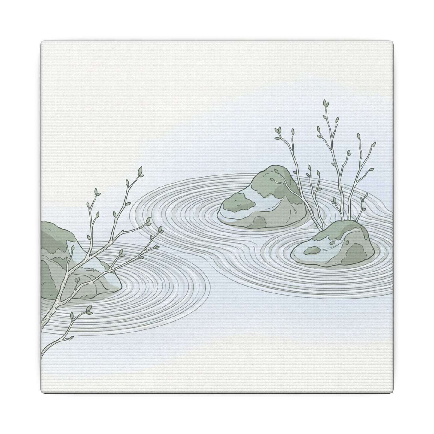 Moonlight Rock Garden Canvas Art - Japandi Ma