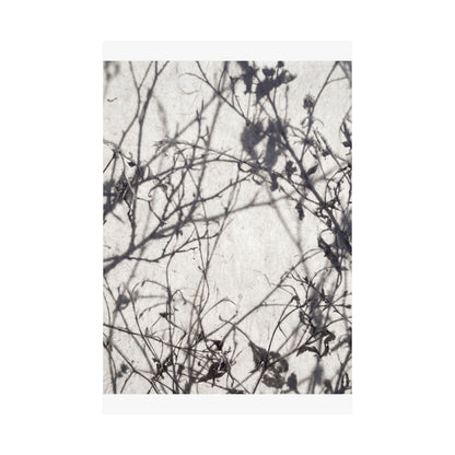 Shadow Play Wall Art Print | Winter Japandi Japanese Pattern Art