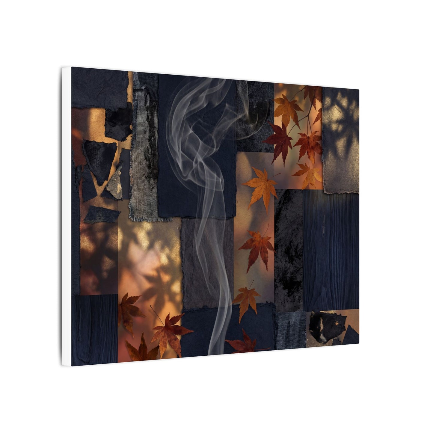Autumn Incense Smoke Dark Texture Canvas Art | Sophisticated Decor