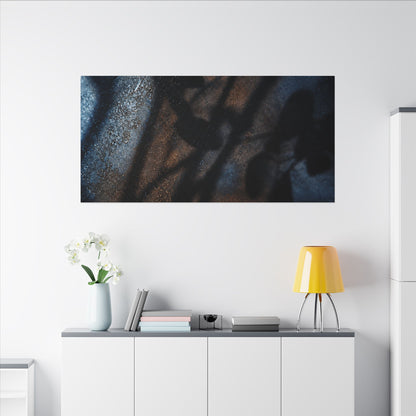 Moonlight Shadow Play Canvas Art - Dark Japandi Ma