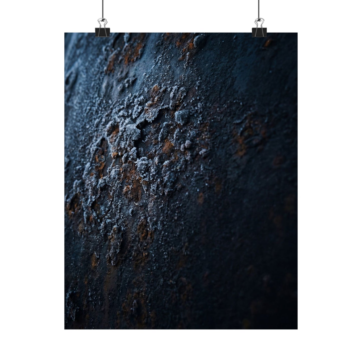 Rust Patina Wall Art Print | Winter Dark Japandi Shadow Zen Art Art Print
