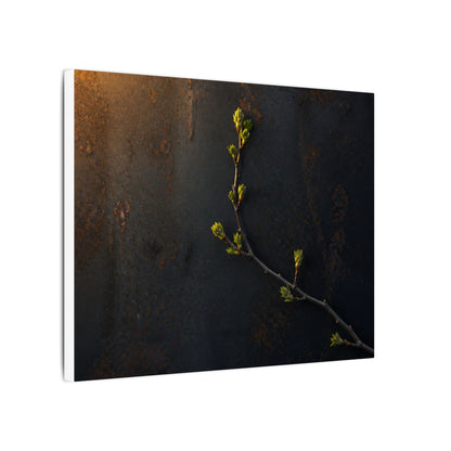 Dark Japandi Rust Patina in Golden Hour | Moody Minimal Canvas Art
