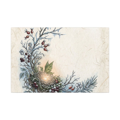 Winter Shoji Screen Forest Whimsy Canvas Art | Enchanting Decor Art Print