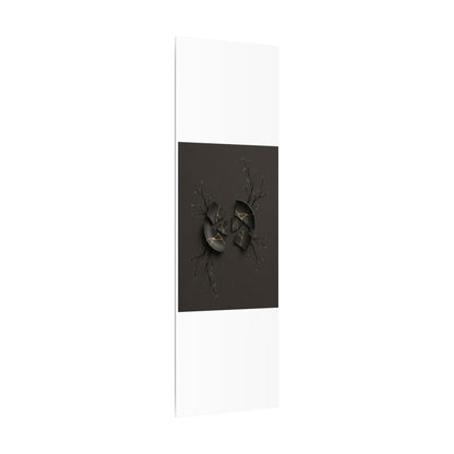 Sophisticated Broken Pottery Canvas Art - Charcoal Ink Dark Japandi