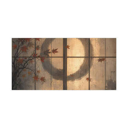 Shoji Screen Texture Canvas Art | Earthy Japandi Art