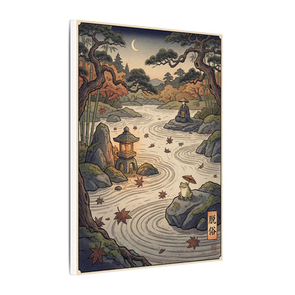 Rock Garden Autumn Canvas Art | Zen Serene Design