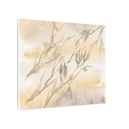 Shadow Play Winter Canvas Art | Japandi Warm Design