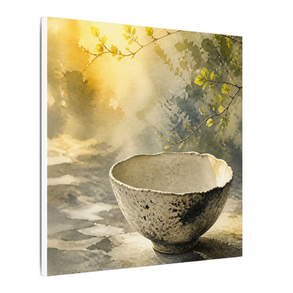 Cozy Ceramic Bowl Canvas Art - Watercolor Japandi