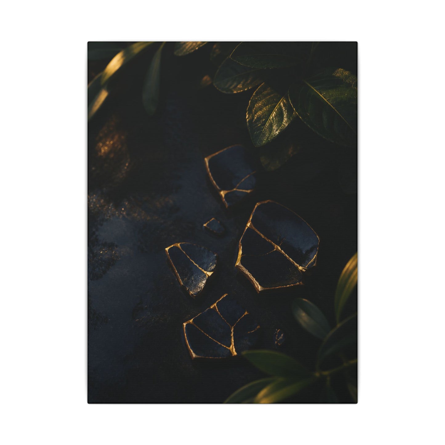 Summer Broken Pottery Moody Minimal Canvas Art | Atmospheric Decor