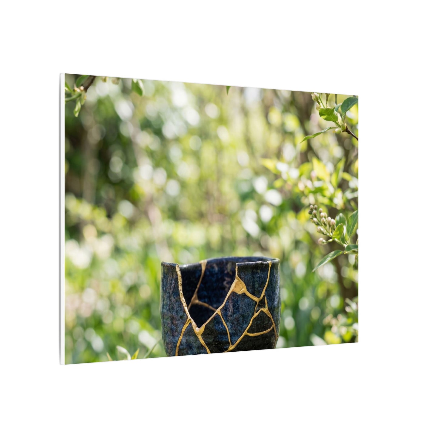 Kintsugi Broken Pottery in Dappled | Broken Beauty Canvas Art