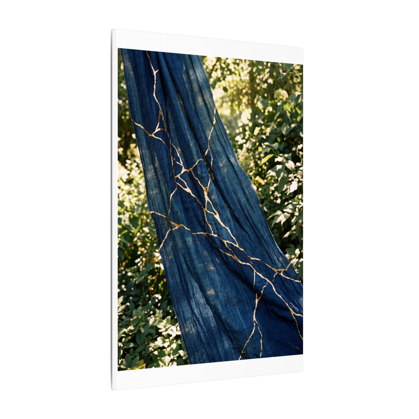 Resilient Silk Drape Canvas Art - Gold Repair Kintsugi