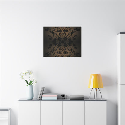 Golden Hour Shadow Play Canvas Art - Dark Japandi Seijaku