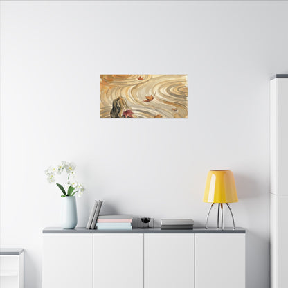 Autumn Rock Garden Watercolor Canvas Art | Neutral Decor