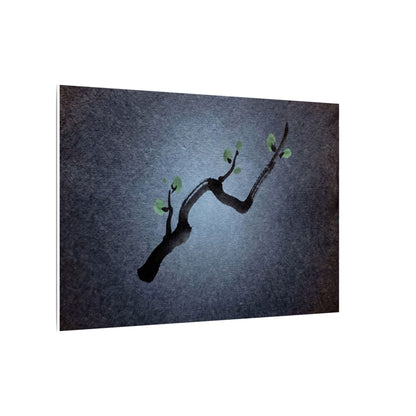 Ink Brushstroke Canvas Art | Spring Dark Japandi Moody Minimal Art