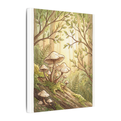 Spring Wild Mushrooms Mushroom Illustration Canvas Art | Cozy Decor