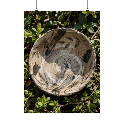 Ceramic Bowl Japanese Pattern Wall Art Print | Elegant Japandi Art