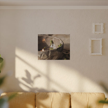Candlelight Ceramic Bowl Canvas Art - Japandi Ma