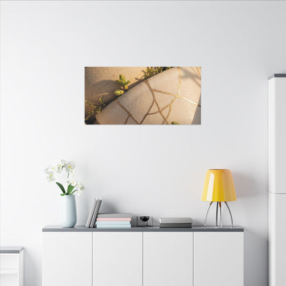 Spring Broken Pottery Gold Vein Canvas Art | Beautiful Decor