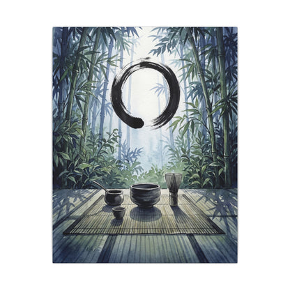 Seijaku Tea Ceremony Canvas Art - Zen Enso