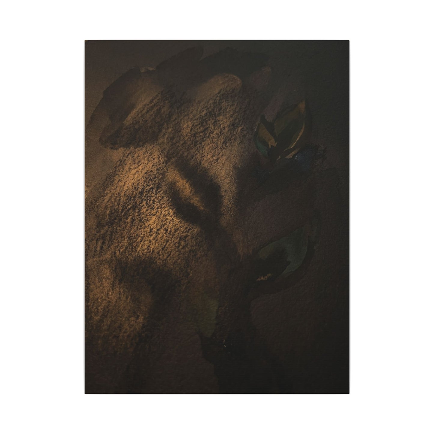 Candlelight Shadow Play Canvas Art - Dark Japandi Ma