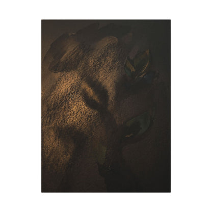 Candlelight Shadow Play Canvas Art - Dark Japandi Ma