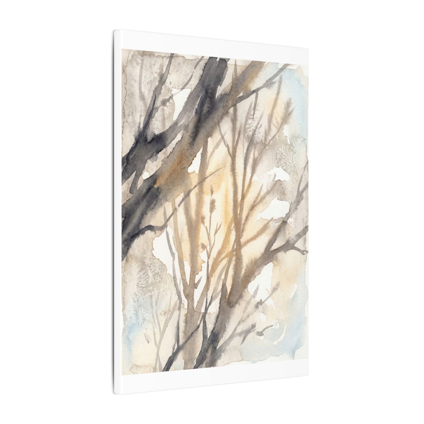 Ma Shadow Play Canvas Art - Japandi Watercolor