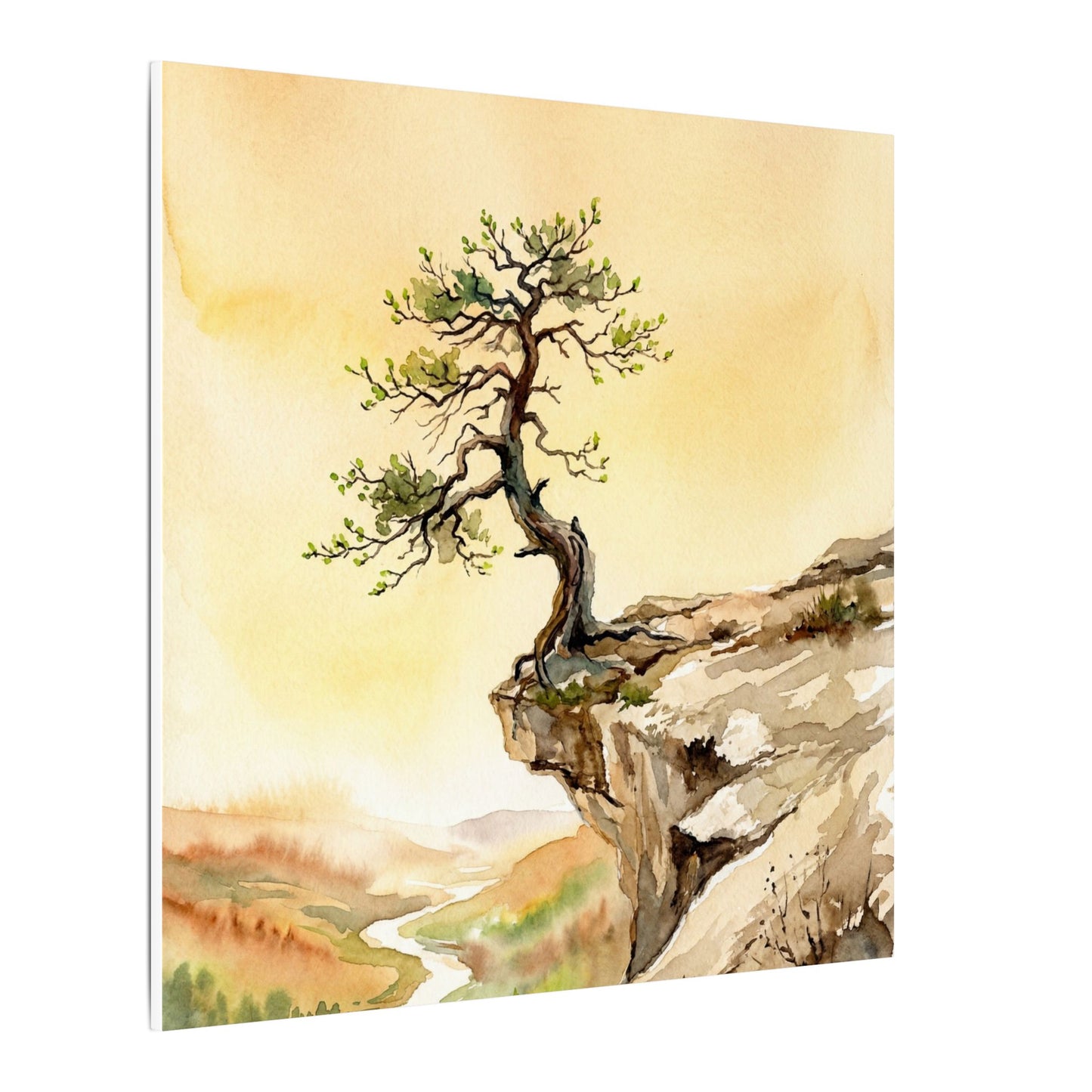 Golden Hour Pine Tree Canvas Art - Japandi Fukinsei
