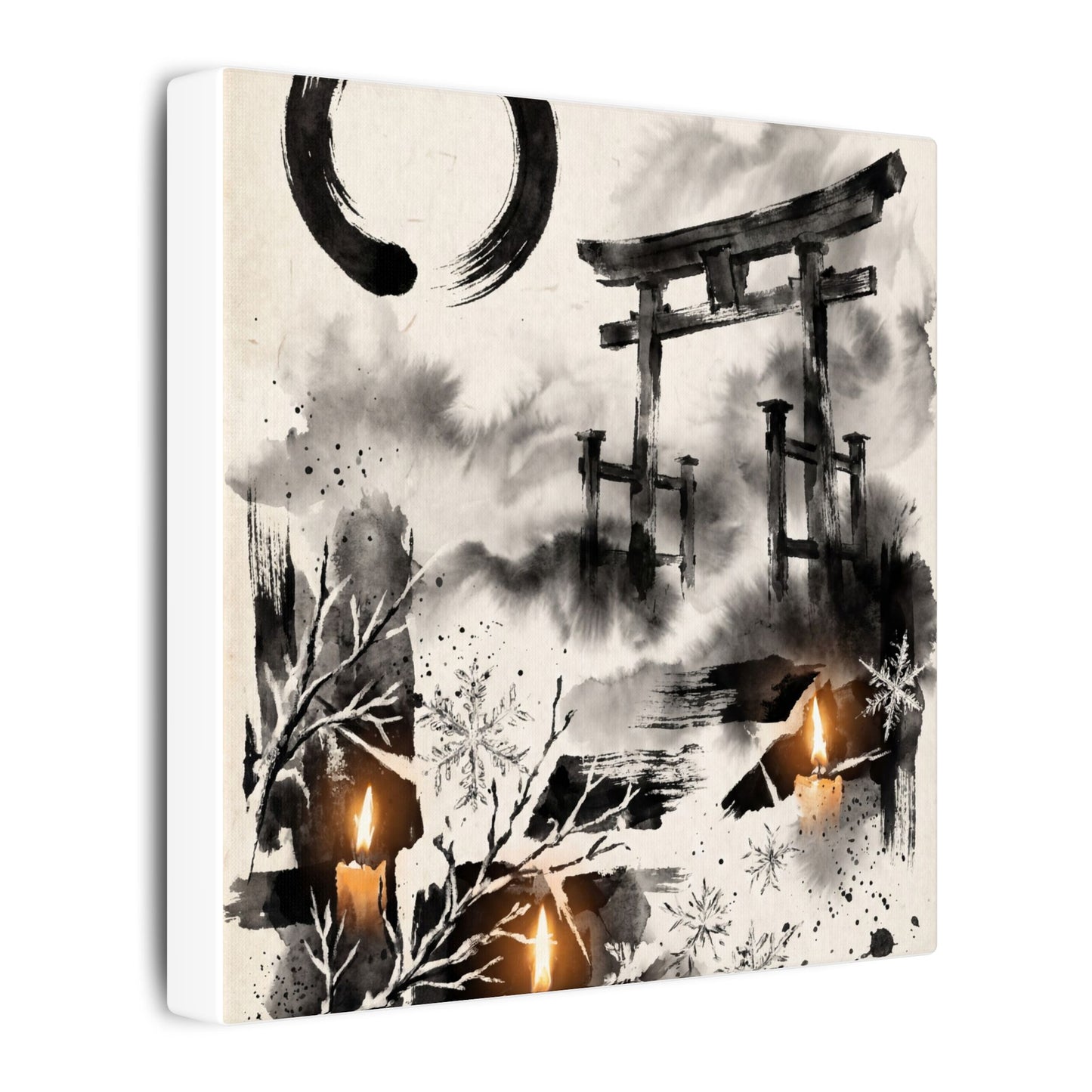 Candlelight Torii Gate Canvas Art - Zen Datsuzoku