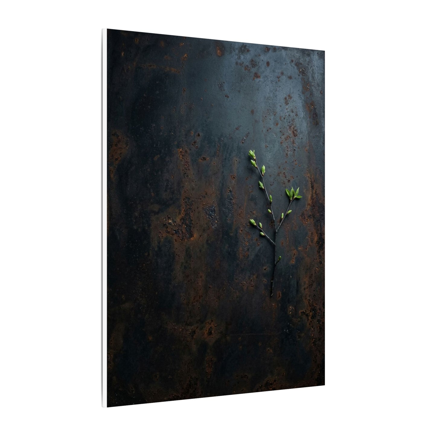 Rust Patina Moody Minimal Canvas Art | Moody Dark Japandi Art