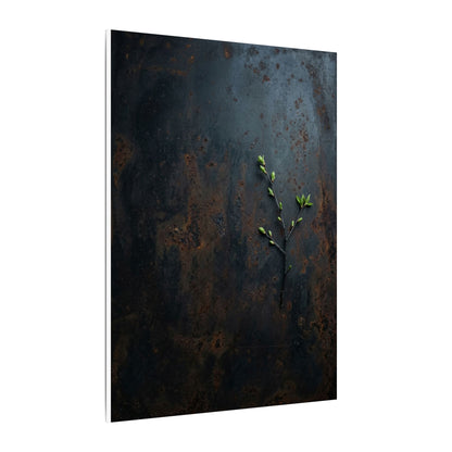 Rust Patina Moody Minimal Canvas Art | Moody Dark Japandi Art