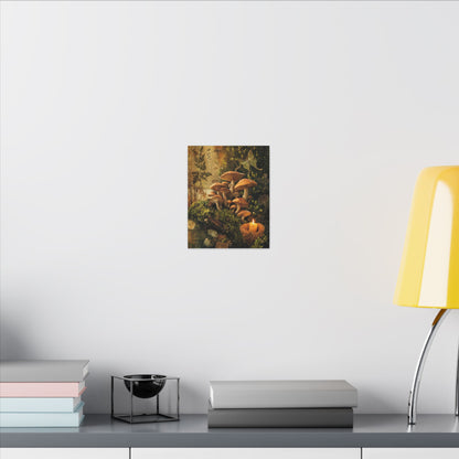 Spring Wild Mushrooms Herbarium Canvas Art | Earthy Decor