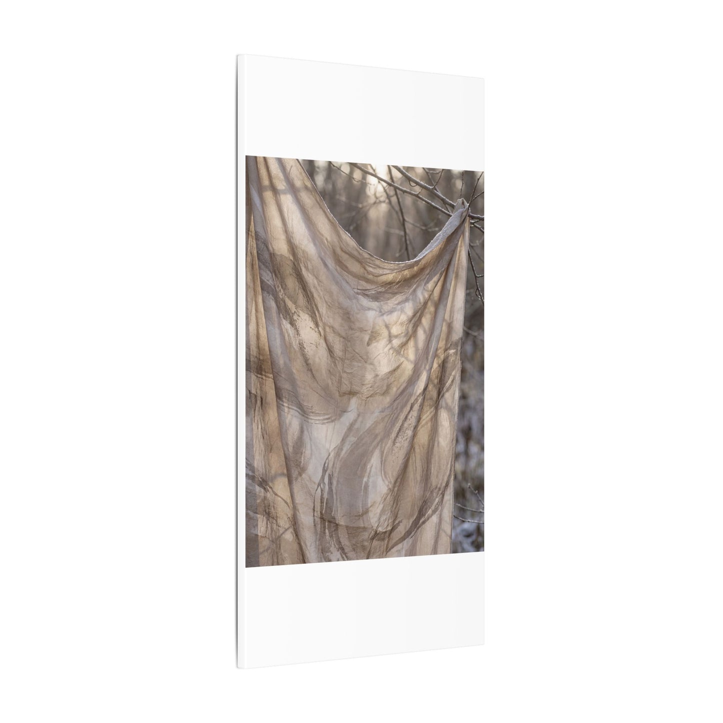 Ma Silk Drape Canvas Art - Japandi Japanese Pattern