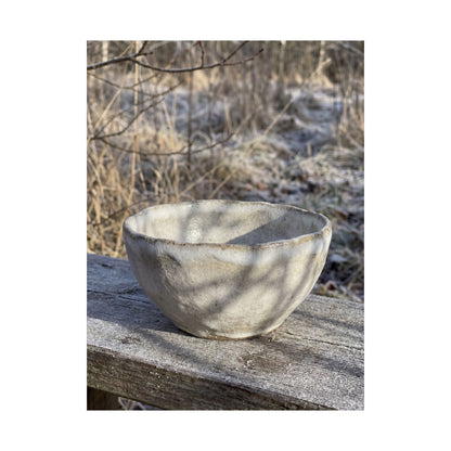 Elegant Ceramic Bowl Wall Art Print - Texture Japandi