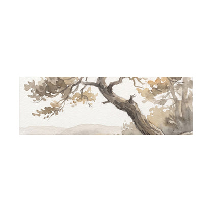 Pine Tree Watercolor Canvas Art | Elegant Japandi Art