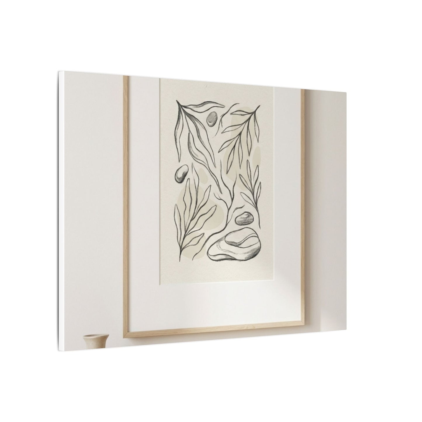 Japandi Charcoal Canvas Art