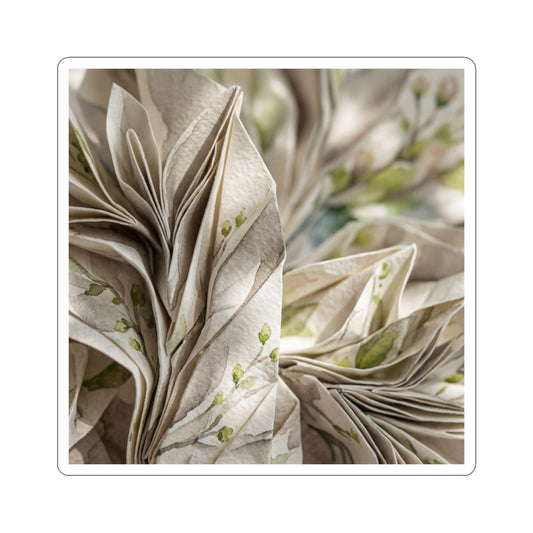 Neutral Paper Fold Sticker - Watercolor Japandi Art Print