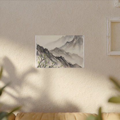 Spring Mountain Mist Texture Canvas Art | Warm Decor
