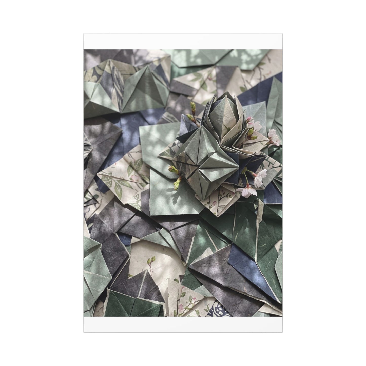 Shibui Paper Fold Canvas Art - Japandi Japanese Pattern