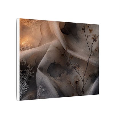 Japandi Silk Drape in Candlelight | Watercolor Canvas Art