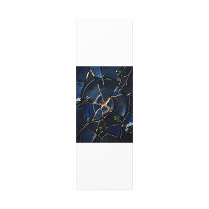 Moonlight Broken Pottery Canvas Art - Kintsugi Fukinsei
