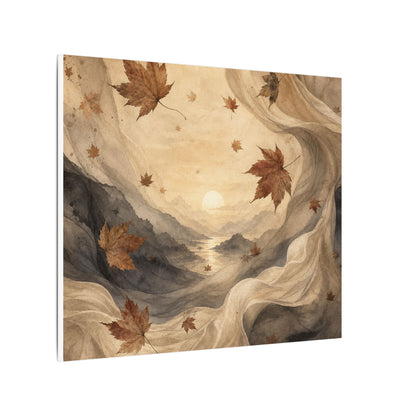 Autumn Silk Drape Watercolor Canvas Art | Earthy Decor