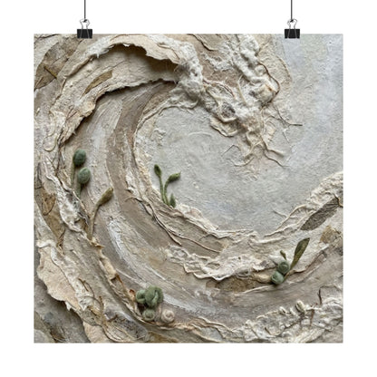 Ocean Wave Spring Wall Art Print | Japandi Earthy Design