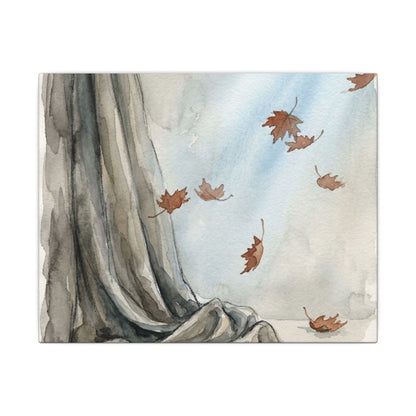 Ma Silk Drape Canvas Art - Japandi Watercolor