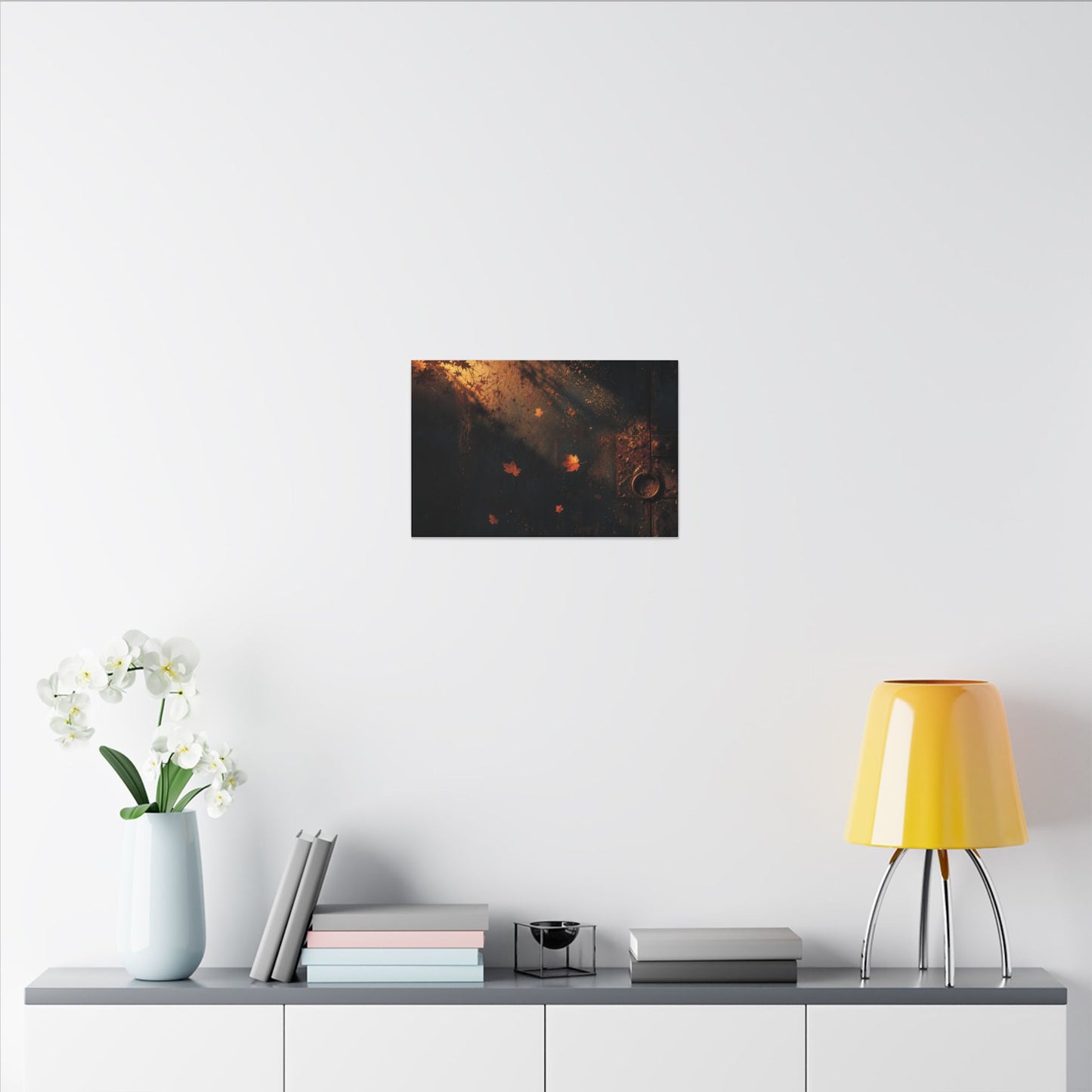Dark Japandi Rust Patina in Golden Hour | Shadow Zen Canvas Art