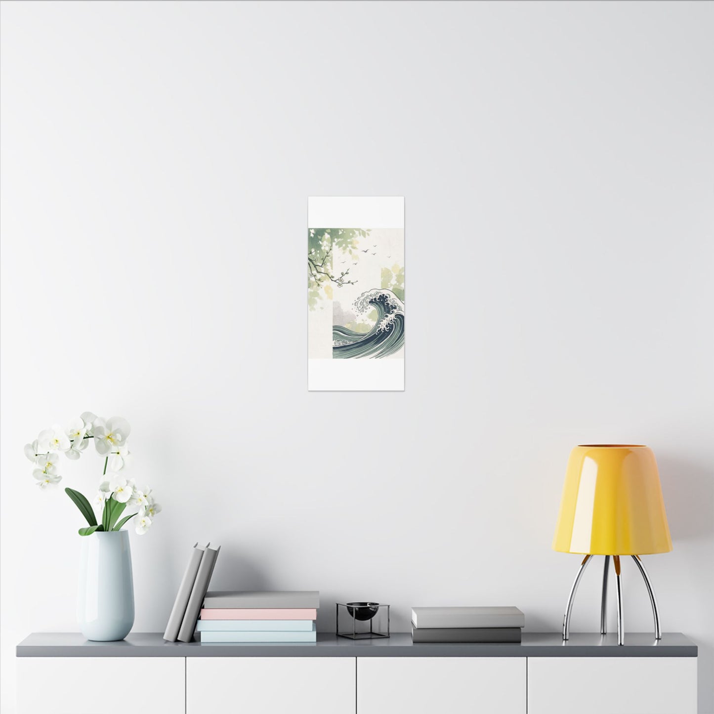 Spring Ocean Wave Ukiyo E Inspired Canvas Art | Serene Decor