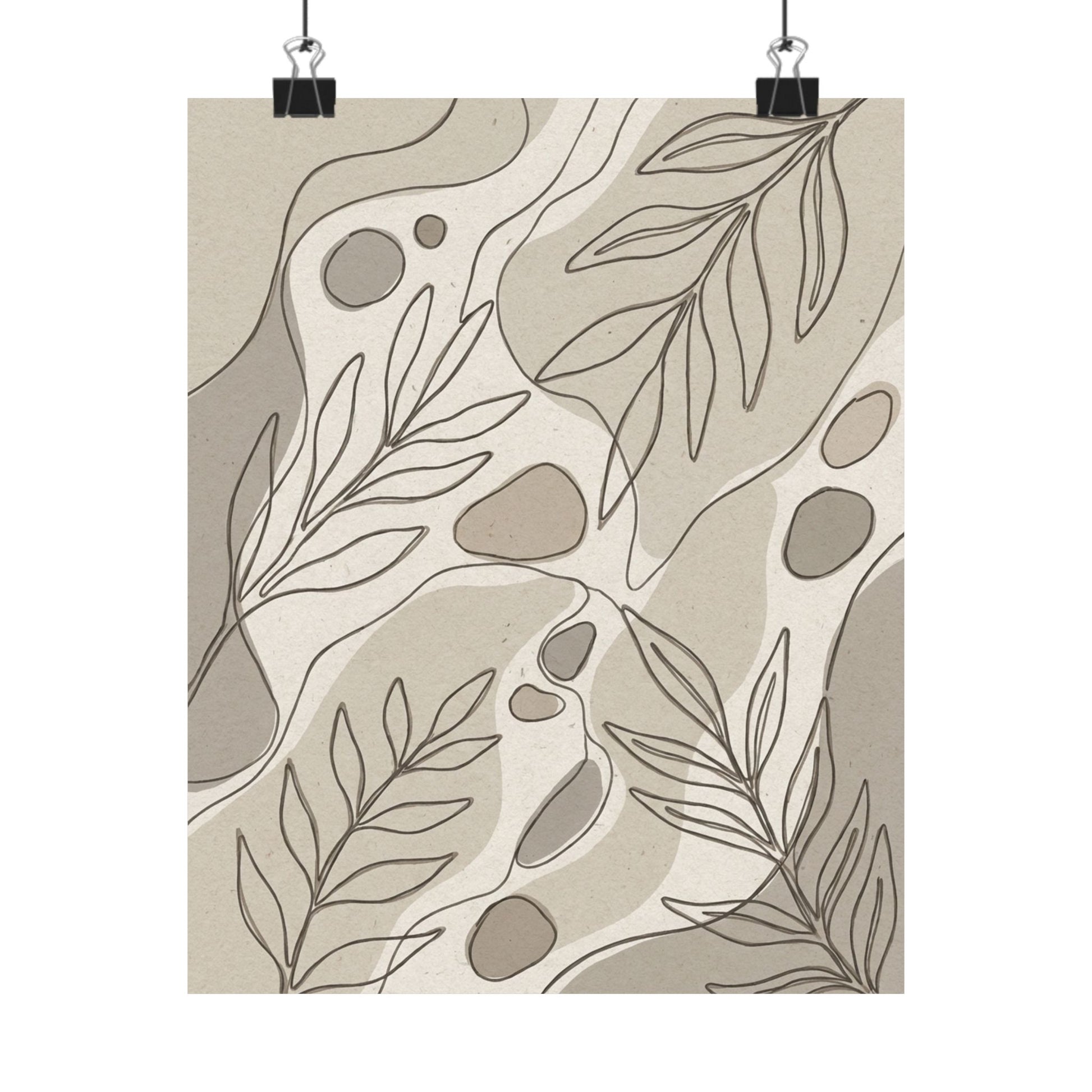 Japandi Minimal Line Wall Art Print Art Print