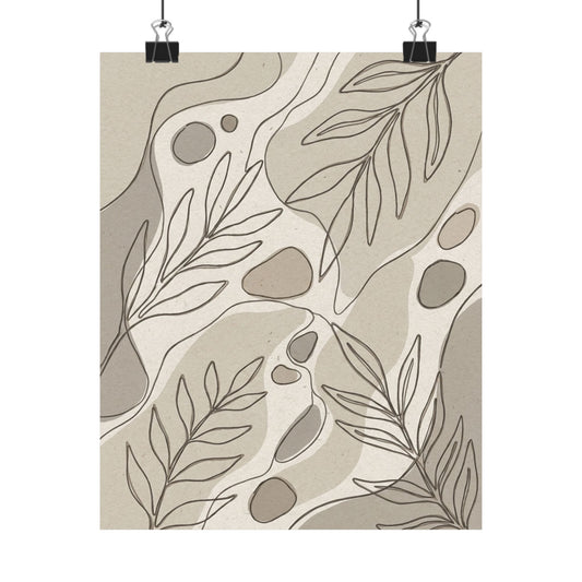 Japandi Minimal Line Wall Art Print Art Print