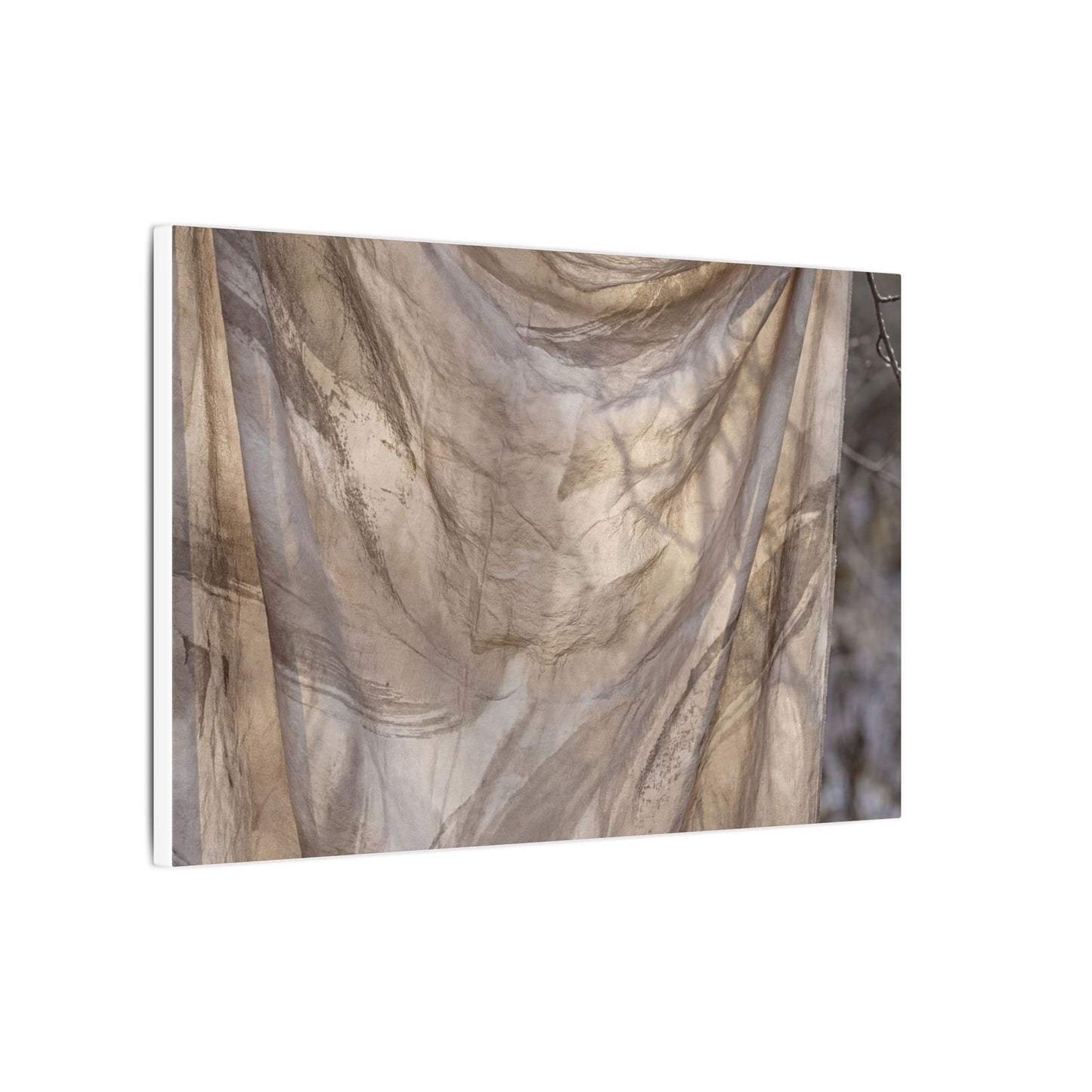Ma Silk Drape Canvas Art - Japandi Japanese Pattern