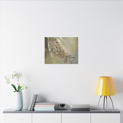 Winter Dried Flowers Forest Whimsy Canvas Art | Earthy Decor